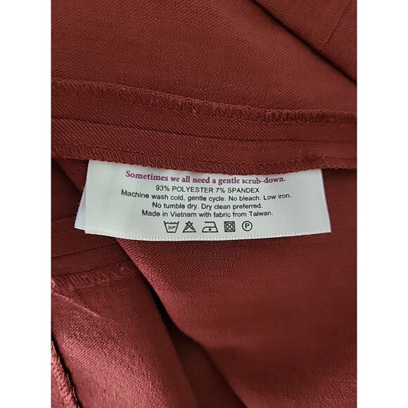 MM Lafleur Ashley Dress Red Size 8 Square Boat Neck Tailored Sheath Work Office - Picture 13 of 14